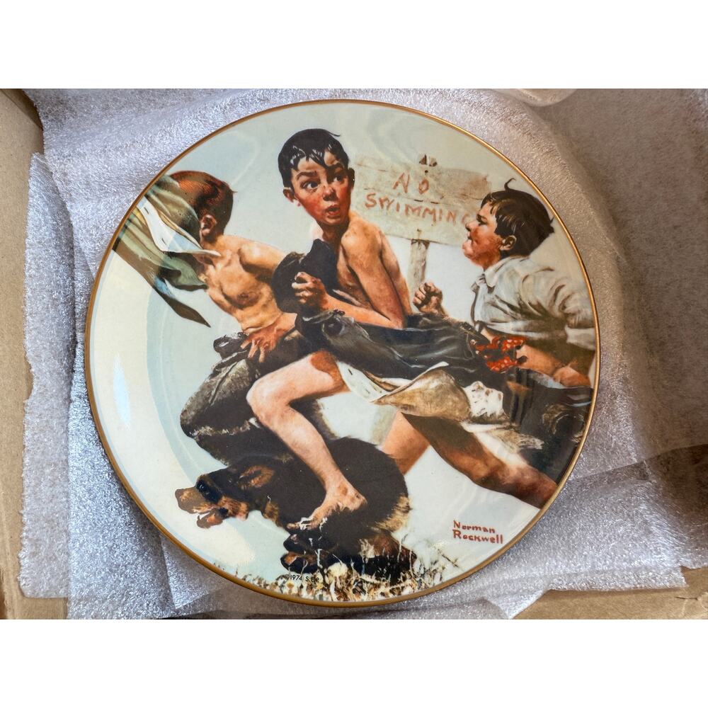 Norman Rockwell 1974 "The Streaker Plate" Gorham Fine China